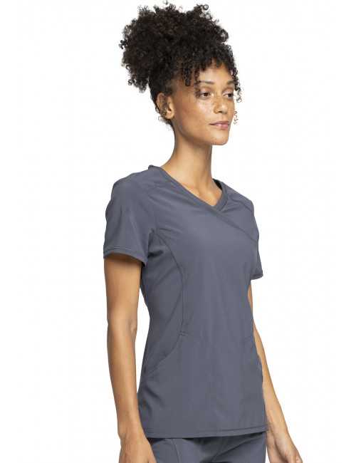 Blouse Médicale Femme Antibactérienne Cherokee, Collection "Infinity" (2625A) gris anthracite gauche