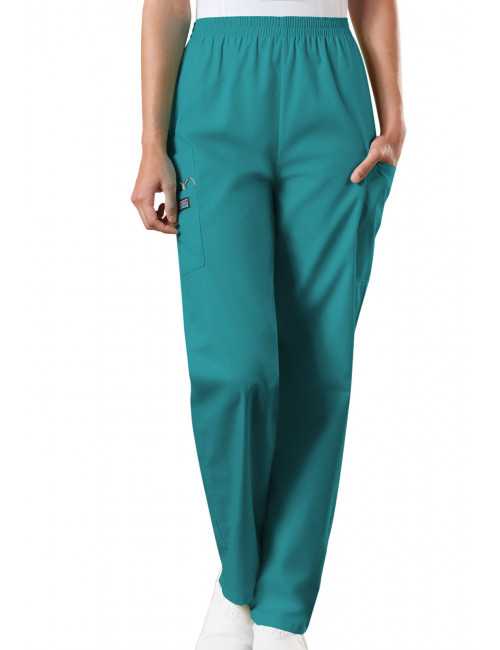 Pantalon médical élastique Unisexe, Cherokee Workwear Originals (4200) teal blue vue de face