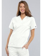 Blouse médicale Femme, 2 poches, Cherokee Workwear Originals (4700) blanc face