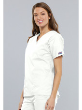 Blouse médicale Femme, 2 poches, Cherokee Workwear Originals (4700) blanc gauche