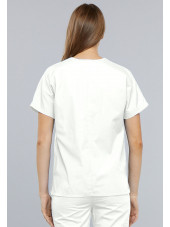 Blouse médicale Femme, 2 poches, Cherokee Workwear Originals (4700) blanc dos