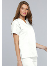Blouse médicale Femme, 2 poches, Cherokee Workwear Originals (4700) blanc droit