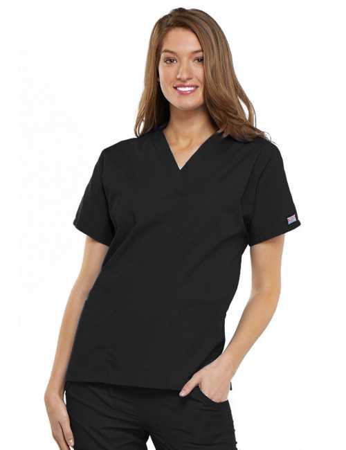 Blouse médicale Femme, 2 poches, Cherokee Workwear Originals (4700) noir face