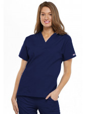 Blouse médicale Femme, 2 poches, Cherokee Workwear Originals (4700) bleu marine face