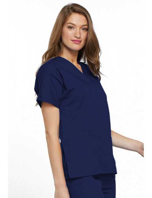 Blouse médicale Femme, 2 poches, Cherokee Workwear Originals (4700) bleu marine droit