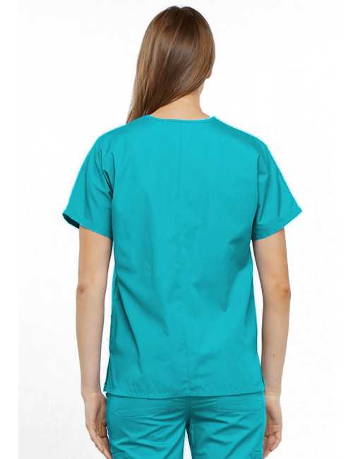 Blouse médicale Femme, 2 poches, Cherokee Workwear Originals (4700) turquoise dos