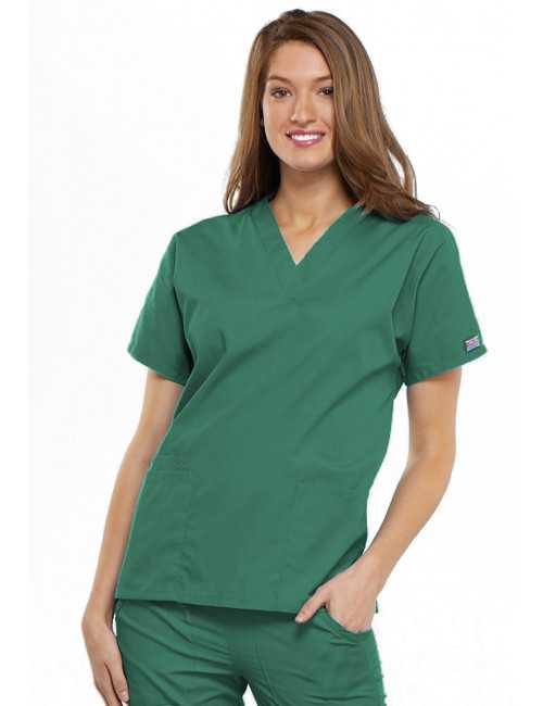 Blouse médicale Femme, 2 poches, Cherokee Workwear Originals (4700) vert chirurgien gauche