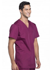 Blouse médicale Homme, 3 poches, Cherokee Workwear Originals (4876) bordeaux gauche