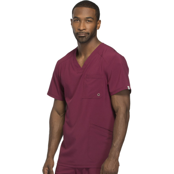Blouse Médicale Homme Antibactérienne Cherokee, Collection "Infinity" (CK900A) bordeaux face