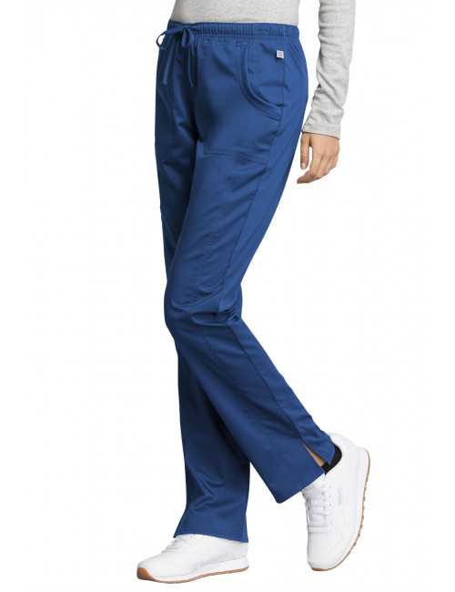 Pantalon médical femme, Cherokee "Revolution tech" (WW235AB) bleu royal droite