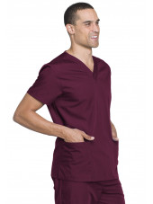 Ensemble médical Blouse et Pantalon, Unisexe, Cherokee (WW530C) bordeaux homme gauche