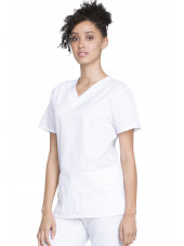 Ensemble médical Blouse et Pantalon, Unisexe, Cherokee (WW530C) blanc femme gauche