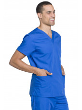 Ensemble médical Blouse et Pantalon, Unisexe, Cherokee (WW530C) bleu royal homme droite