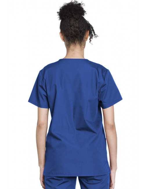Ensemble médical Blouse et Pantalon, Unisexe, Cherokee (WW530C) bleu royal femme dos