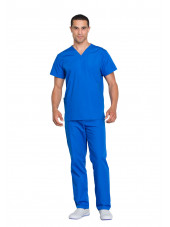 Ensemble médical Blouse et Pantalon, Unisexe, Cherokee (WW530C) bleu royal homme face