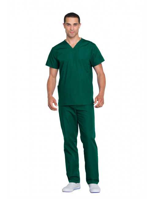 Ensemble médical Blouse et Pantalon, Unisexe, Cherokee (WW530C) vert chirurgien homme face