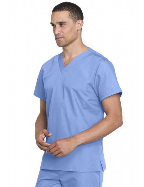 Ensemble médical Blouse et Pantalon, Unisexe, Cherokee (WW530C) bleu ciel homme gauche