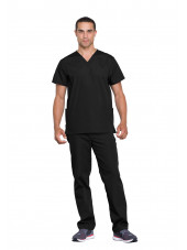 Ensemble médical Blouse et Pantalon, Unisexe, Cherokee (WW530C) noir homme face