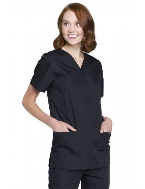 Ensemble médical Blouse et Pantalon, Unisexe, Cherokee (WW530C) noir femme droite