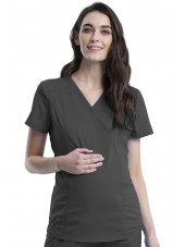 Blouse médicale de maternité, collection Cherokee Revolution (WW688) gris anthracite face