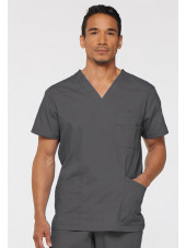 Blouse médicale Homme, Dickies, Collection "EDS signature" (81906), couleur gris anthracite vue face