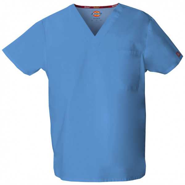 Blouse médicale Homme, Dickies, poche cœur, Collection "EDS signature" (83706), couleur bleu ciel, vue produit