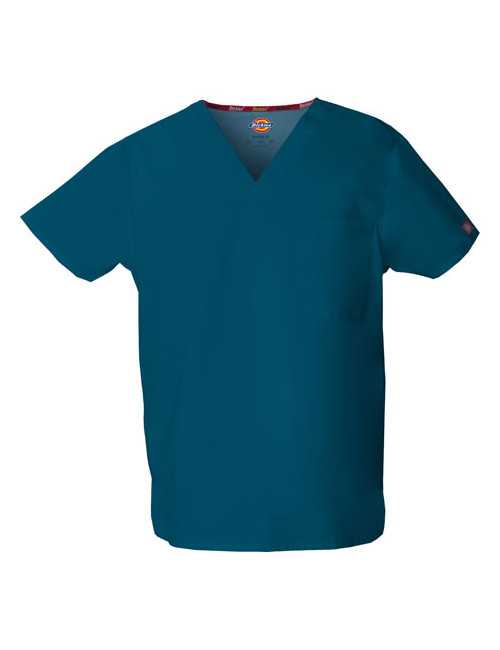 Blouse médicale Homme, Dickies, poche cœur, Collection "EDS signature" (83706), couleur vert caraïbe, vue produit