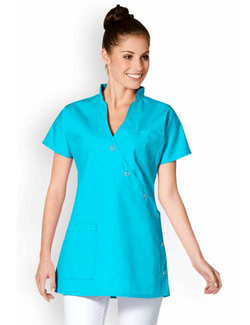 Blouse médicale Femme "Laura", Clinic Dress turquoise face