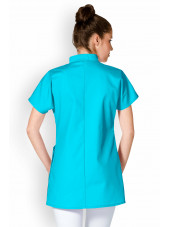 Blouse médicale Femme "Laura", Clinic Dress turquoise dos