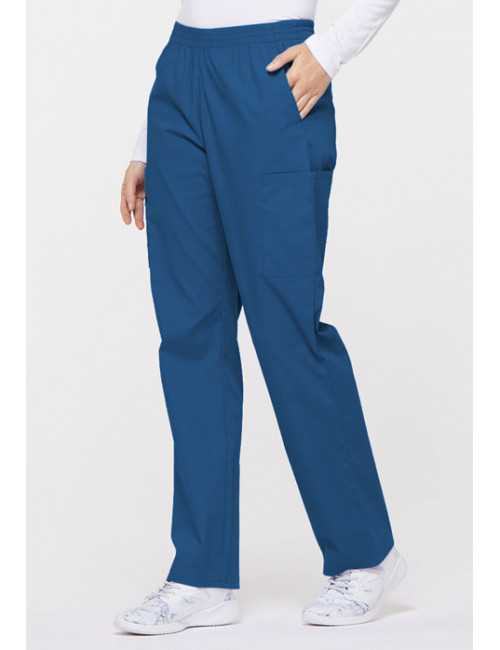 Pantalon médical Unisexe élastique, Dickies, Collection "EDS signature" (86106), couleur bleu royal, vue gauche