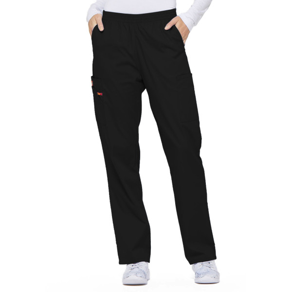 Pantalon médical Unisexe élastique, Dickies, Collection "EDS signature" (86106), couleur noir, vue face Pantalon médical Unisexe élastique, Dickies, Collection "EDS signature" (86106), couleur noir, vue face