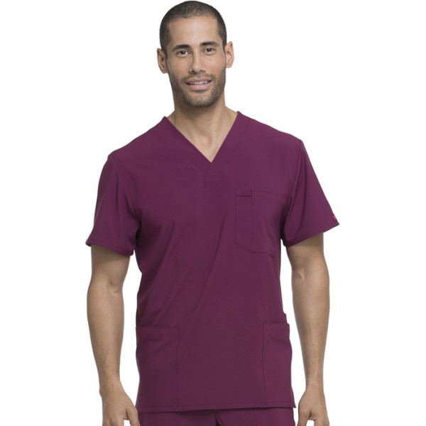Blouse Médicale Homme, Dickies, "EDS Essentials" (DK645) bordeaux face