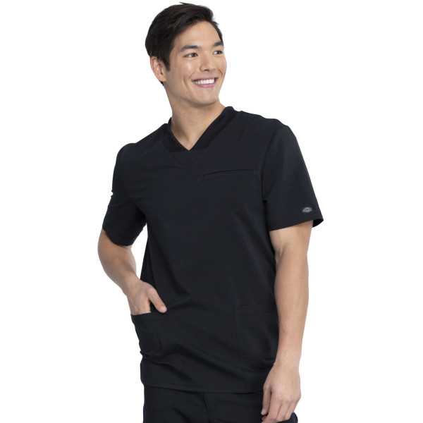 Blouse Médicale Homme, Dickies, "Balance" (DK845) noir vue face Blouse Médicale Homme, Dickies, "Balance" (DK845) noir vue face