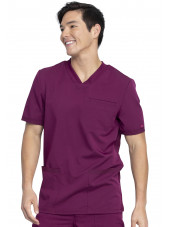 Blouse Médicale Homme, Dickies, "Balance" (DK845) bordeaux droite