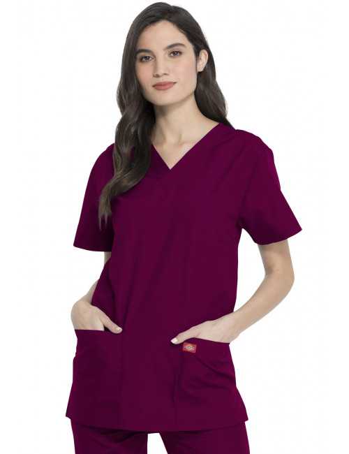 Ensemble médical Blouse et Pantalon, Unisexe, Dickies (DKP520C) blouse femme face bordeaux
