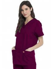 Ensemble médical Blouse et Pantalon, Unisexe, Dickies (DKP520C) blouse femme droite bordeaux