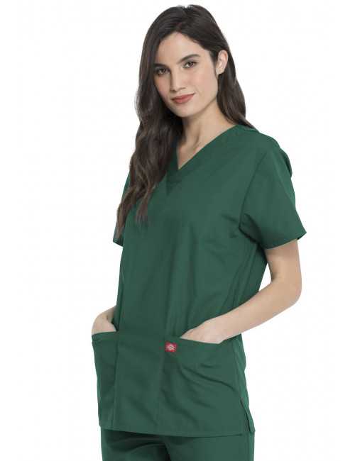 Ensemble médical Blouse et Pantalon, Unisexe, Dickies (DKP520C) blouse femme droite vert chirurgien
