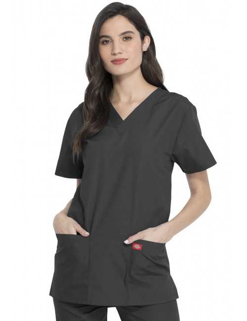 Ensemble médical Blouse et Pantalon, Unisexe, Dickies (DKP520C) blouse femme face gris