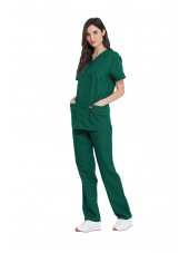 Ensemble médical Blouse et Pantalon, Unisexe, Dickies (DKP520C) homme droite vert chirurgien