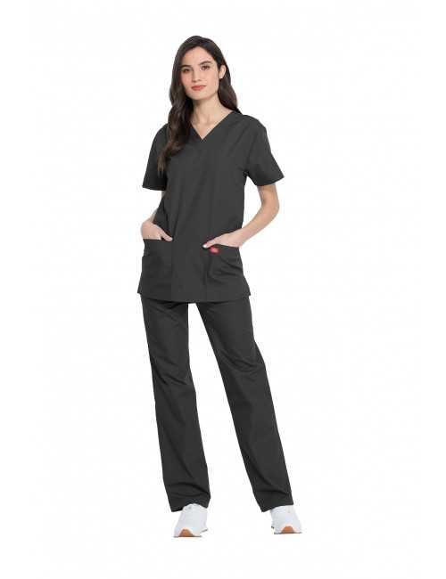 Ensemble médical Blouse et Pantalon, Unisexe, Dickies (DKP520C) femme face gris