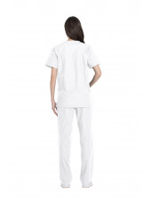 Ensemble médical Blouse et Pantalon, Unisexe, Dickies (DKP520C) femme dos blanc