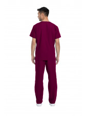 Ensemble médical Blouse et Pantalon, Unisexe, Dickies (DKP520C) homme dos bordeaux