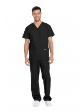 Ensemble médical Blouse et Pantalon, Unisexe, Dickies (DKP520C) noir homme face noir
