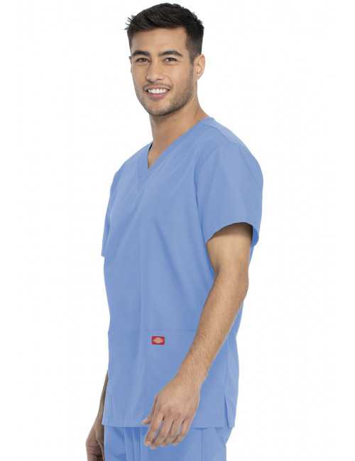 Ensemble médical Blouse et Pantalon, Unisexe, Dickies (DKP520C) homme coté bleu ciel