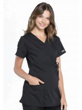 Blouse médicale de maternité, collection Cherokee Professional (WW685) noir coté