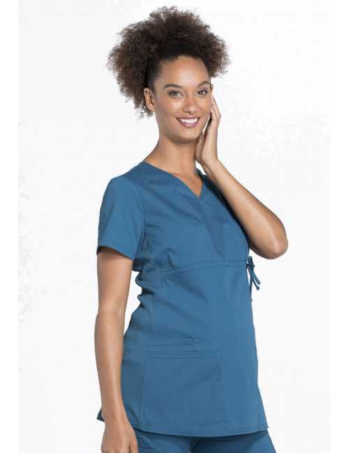 Blouse médicale de maternité, collection Cherokee Professional (WW685) vert caraibe gauche