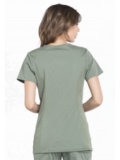 Blouse médicale de maternité, collection Cherokee Professional (WW685) vert olive dos