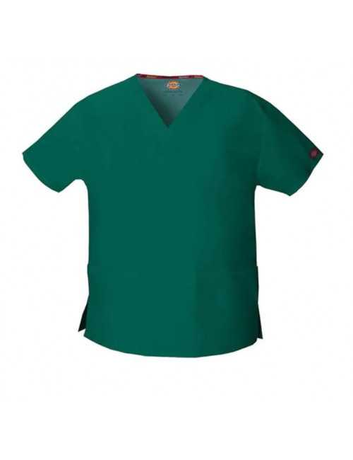 Blouse médicale Col V Homme, Dickies, 2 poches, Collection "EDS signature" (86706) vert chirurgien