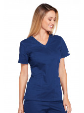 Blouse médicale Femme, Cherokee, collection "Core Stretch" (4710) bleu marine gauche