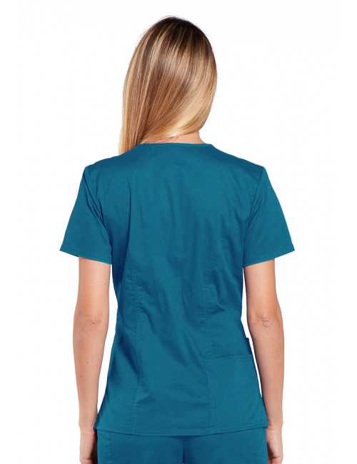 Blouse médicale Femme, Cherokee, collection "Core Stretch" (4710) vert caraibe dos
